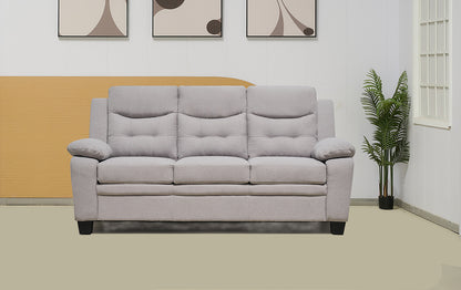 Stationary Suede Light Grey Fabric Sofa