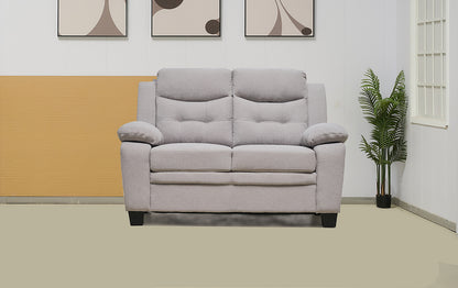 Stationary Suede Light Grey Fabric Sofa