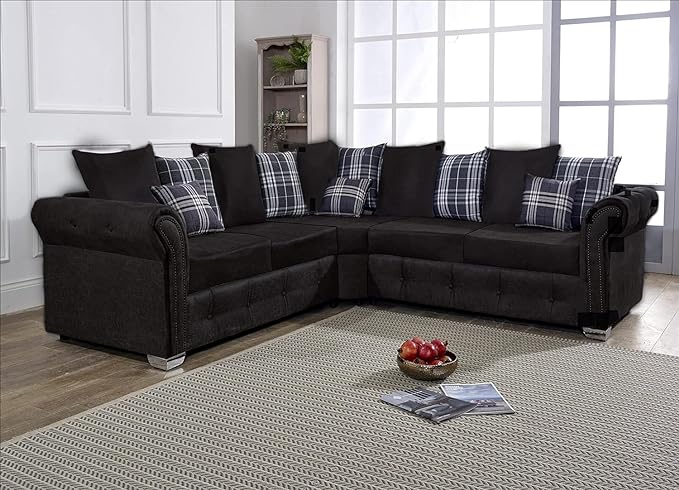 Oakland Scatter Back Faux Leather Corner Sofas