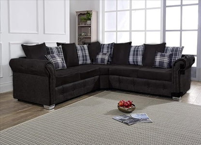 Oakland Scatter Back Faux Leather Corner Sofas