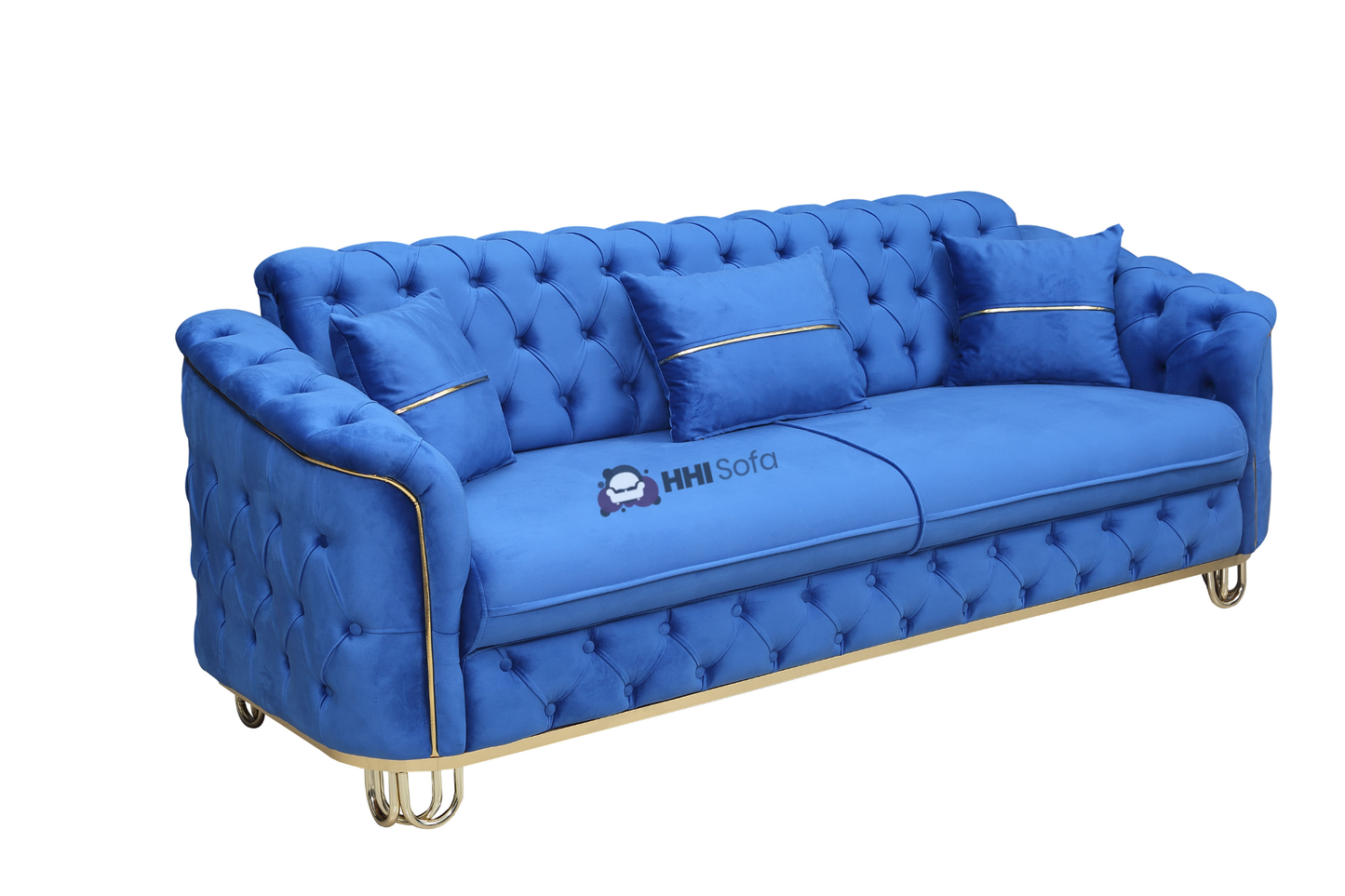 Turkish Chesterfield Plush Velvet Fabric 3+2 Seater Sofa