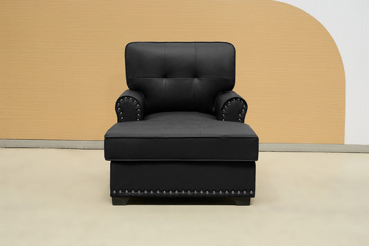 Air Leather Chaise Lounge Sofa Bed