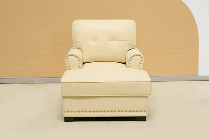 Air Leather Chaise Lounge Sofa Bed