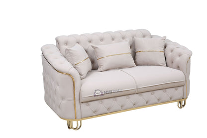 Turkish Chesterfield Plush Velvet Fabric 3+2 Seater Sofa