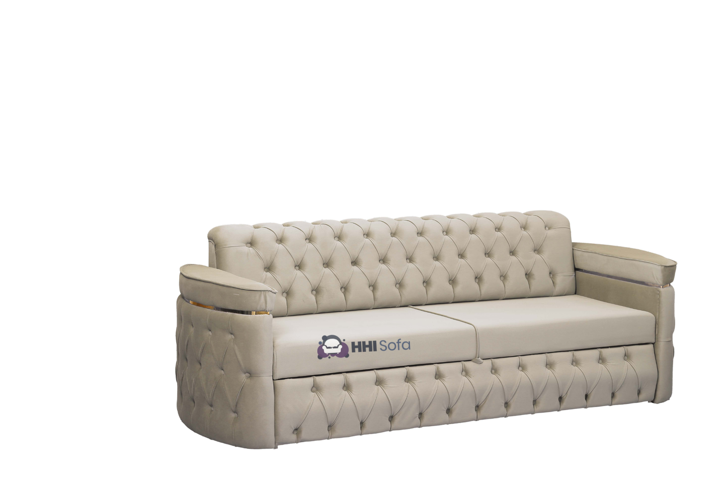 Turkish Chesterfield Plush Velvet 3+2 Seater Sofa Bed