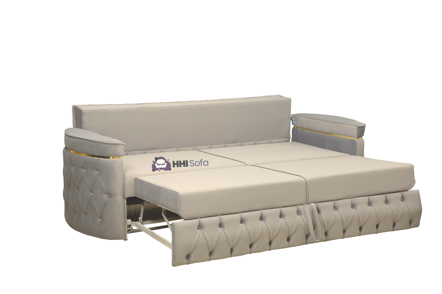 Turkish Chesterfield Plush Velvet 3+2 Seater Sofa Bed