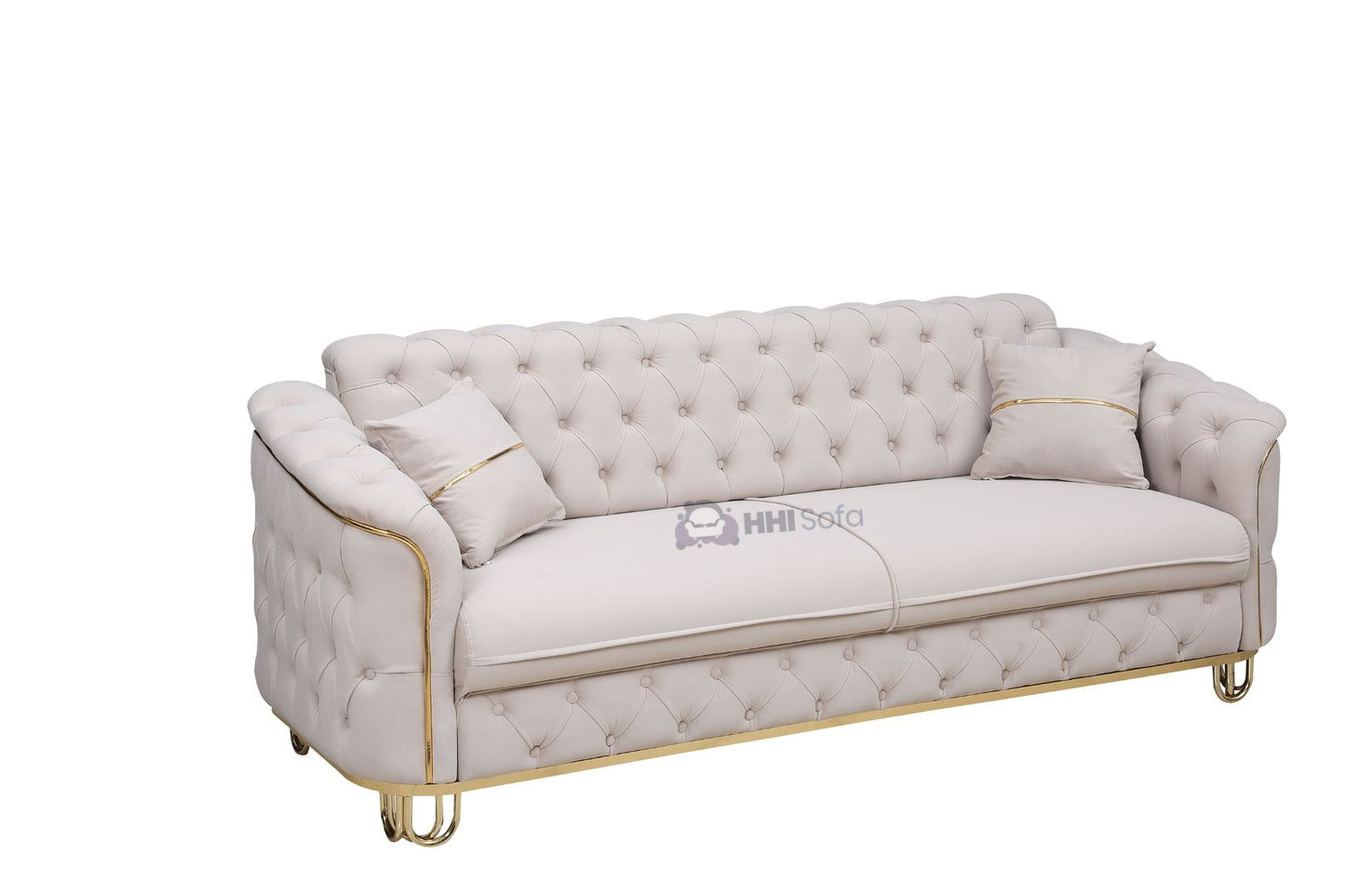 Turkish Chesterfield Plush Velvet Fabric 3+2 Seater Sofa