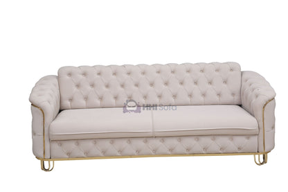 Turkish Chesterfield Plush Velvet Fabric 3+2 Seater Sofa