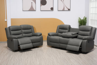 Recliner Bonded Leather Sofa Set