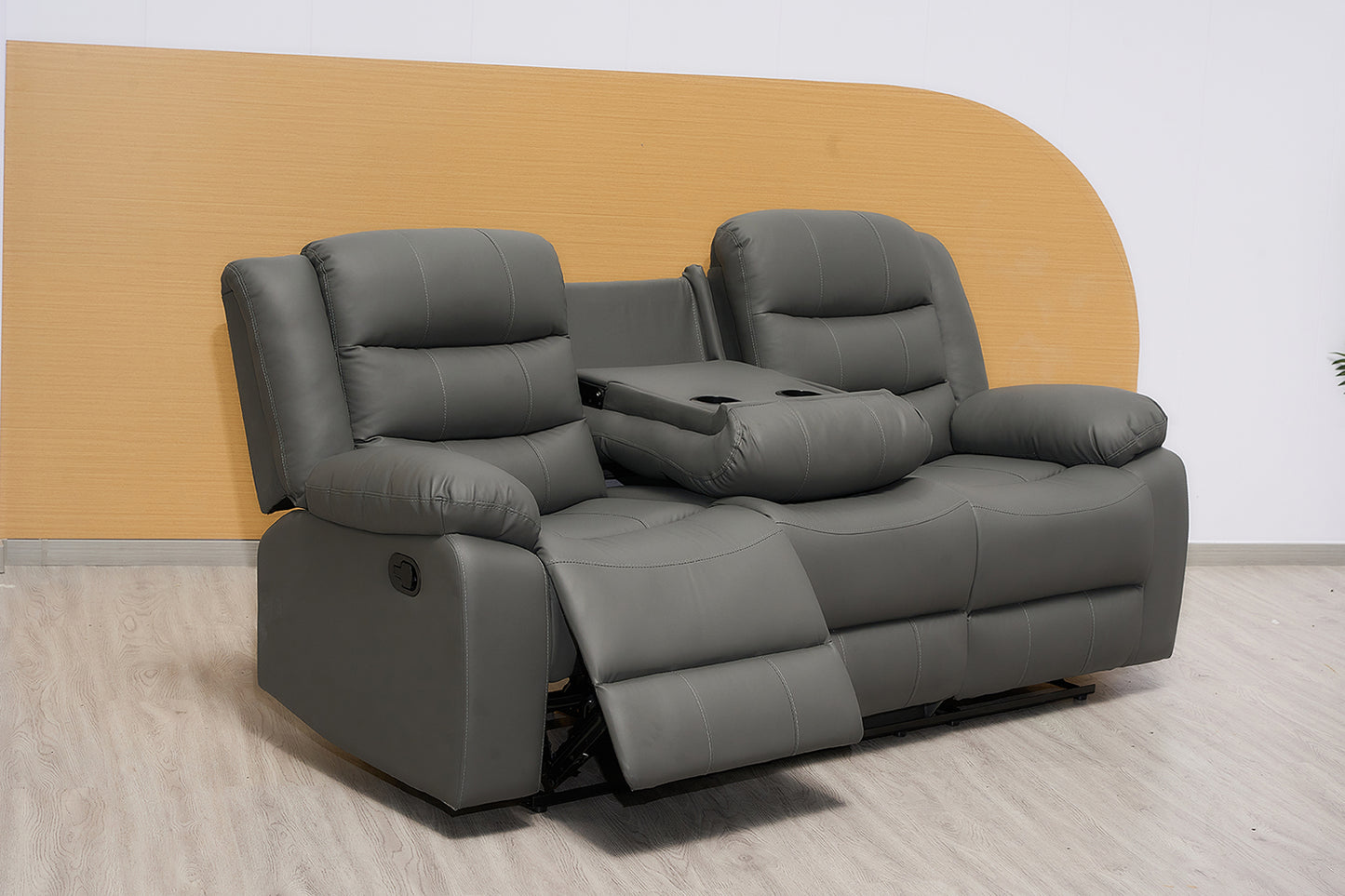 Recliner Bonded Leather Sofa Set