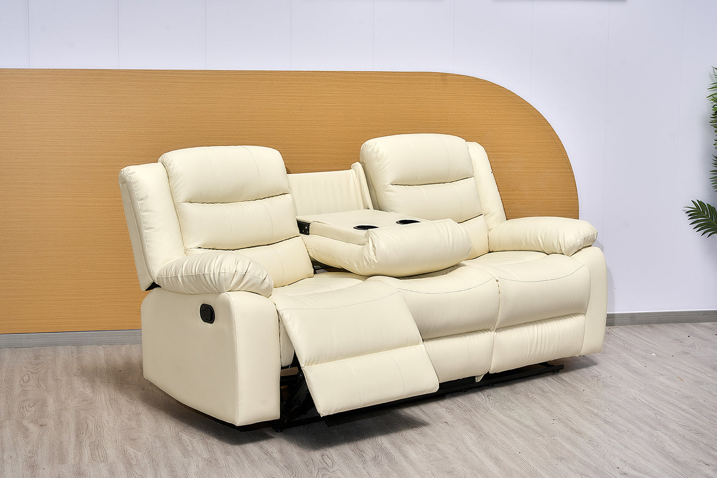 Recliner Bonded Leather Sofa Set