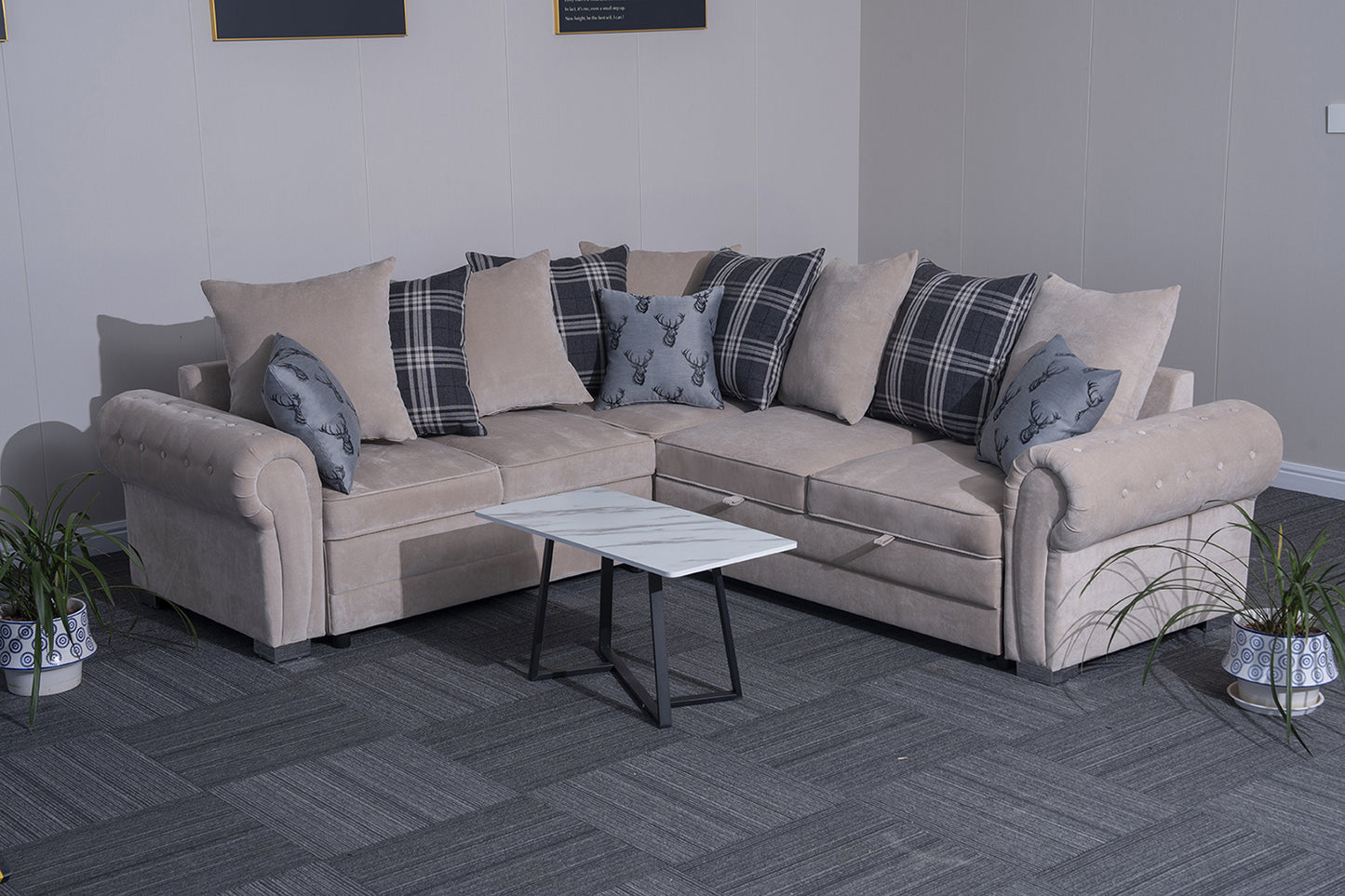 Verona L-Shaped Corner Sofa Bed