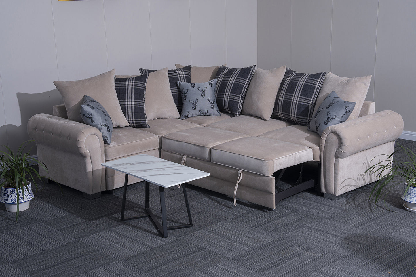 Verona L-Shaped Corner Sofa Bed