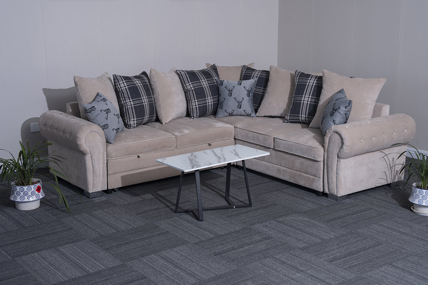 Verona L-Shaped Corner Sofa Bed