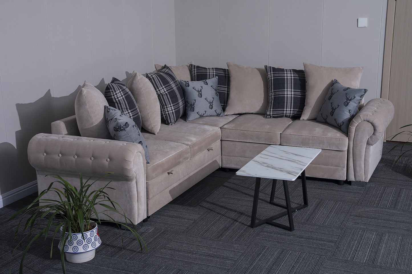 Verona L-Shaped Corner Sofa Bed