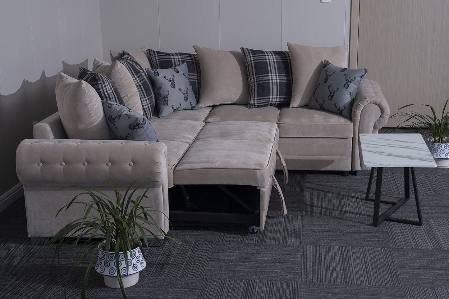 Verona L-Shaped Corner Sofa Bed
