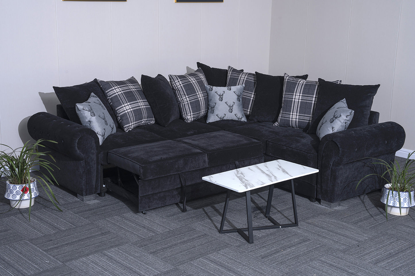Verona L-Shaped Corner Sofa Bed