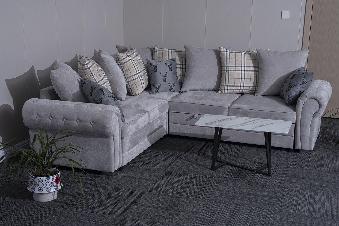 Verona L-Shaped Corner Sofa Bed