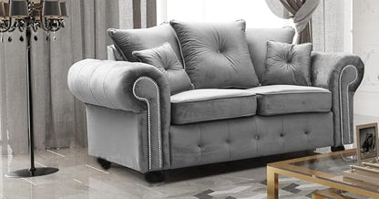 Grey Plush Sofa Set 3+2+1 Seater