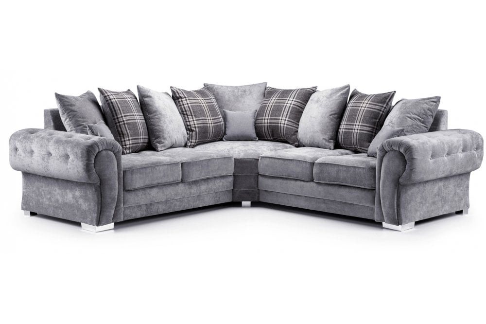 Suede Fabric Corner Sofa