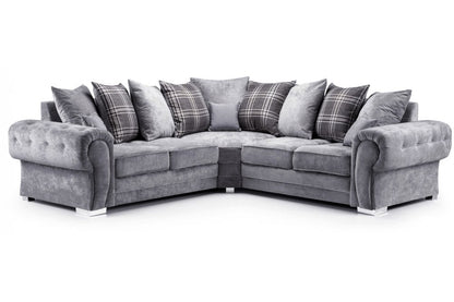 Suede Fabric Corner Sofa