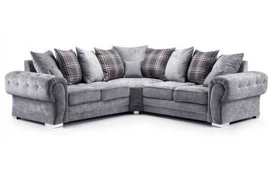 Suede Fabric Corner Sofa