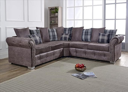 Oakland Scatter Back Faux Leather Corner Sofas