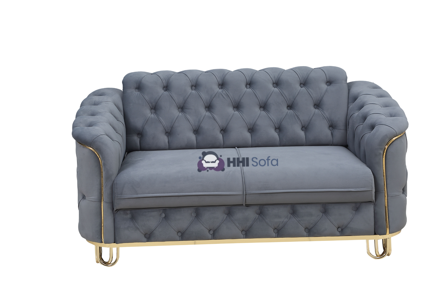 Turkish Chesterfield Plush Velvet Fabric 3+2 Seater Sofa