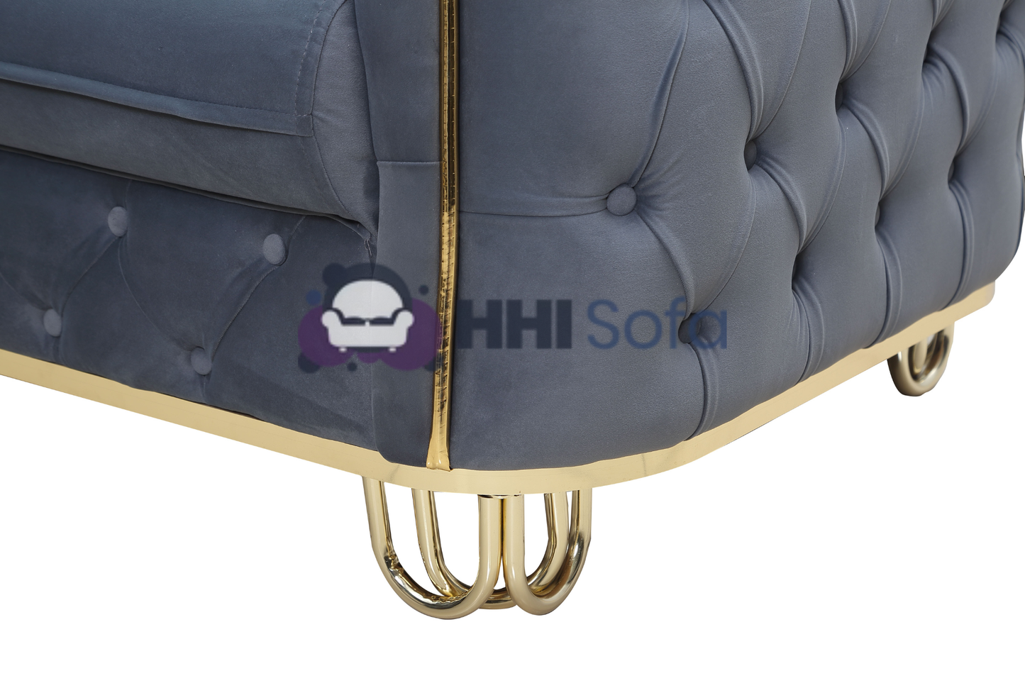 Turkish Chesterfield Plush Velvet Fabric 3+2 Seater Sofa