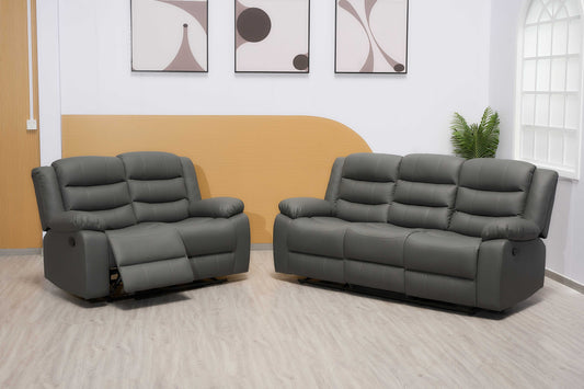 Roma Recliner Bonded Leather Sofa Set