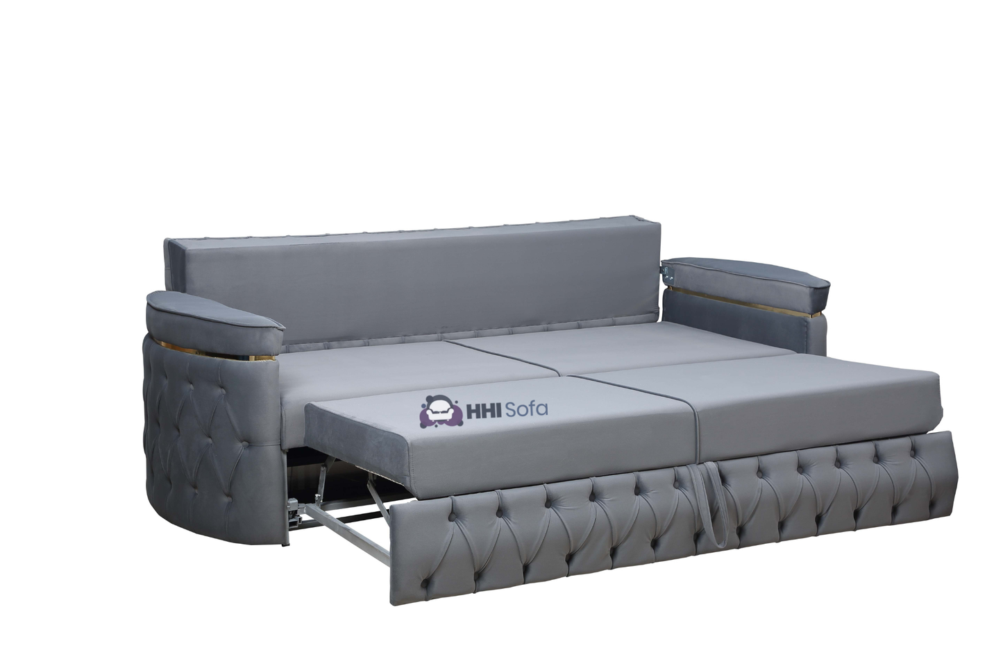 Turkish Chesterfield Plush Velvet 3+2 Seater Sofa Bed