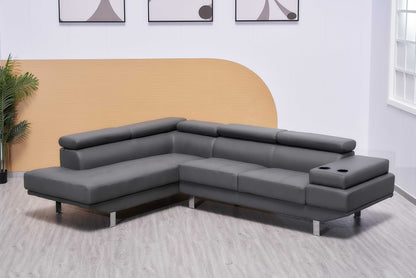 Classic Bonded Leather Corner Sofa