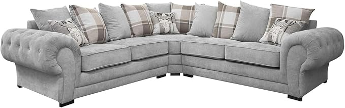 Suede Fabric Corner Sofa