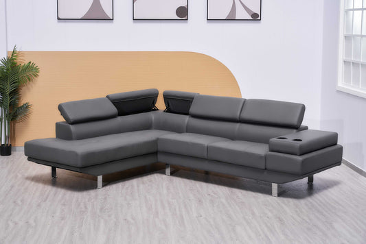 Classic Bonded Leather Corner Sofa