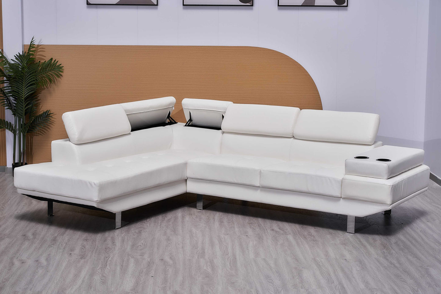 Classic Bonded Leather Corner Sofa