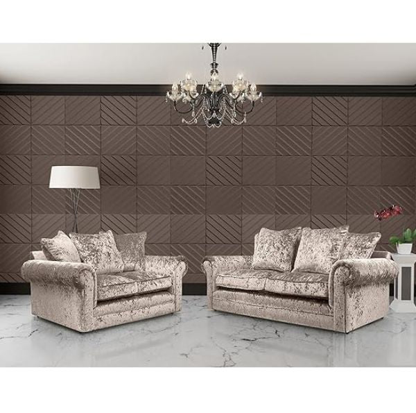 Luxury Crushed Velvet Sofa Set