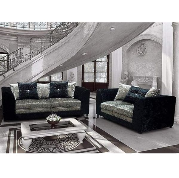 Luxury Crushed Velvet Sofa Set
