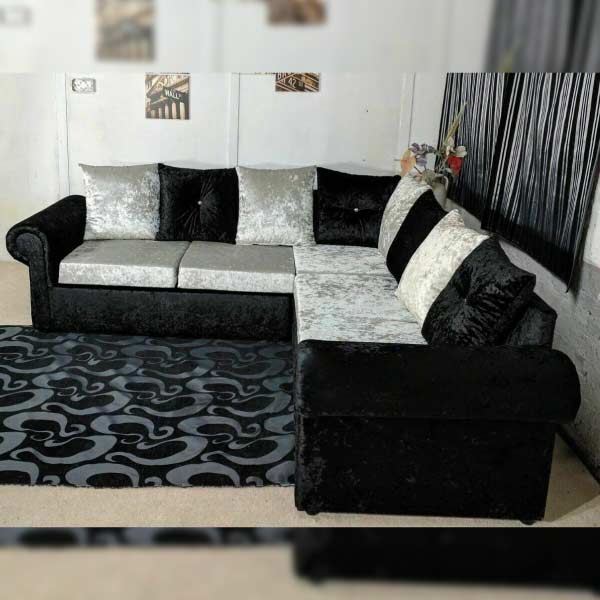 Luxury Crushed Velvet Sofa Set