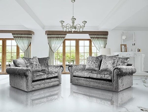 Luxury Crushed Velvet Sofa Set