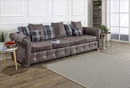 Oakland Scatter Back Faux Leather Corner Sofas