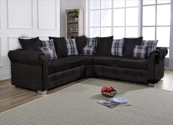 Oakland Scatter Back Faux Leather Corner Sofas