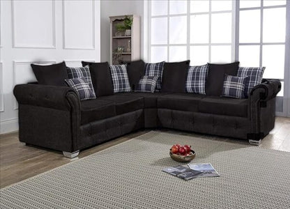 Oakland Scatter Back Faux Leather Corner Sofas