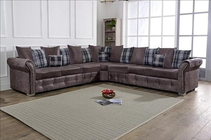 Oakland Scatter Back Faux Leather Corner Sofas