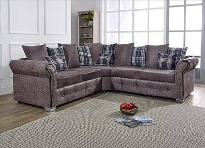 Oakland Scatter Back Faux Leather Corner Sofas