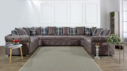Oakland Scatter Back Faux Leather Corner Sofas