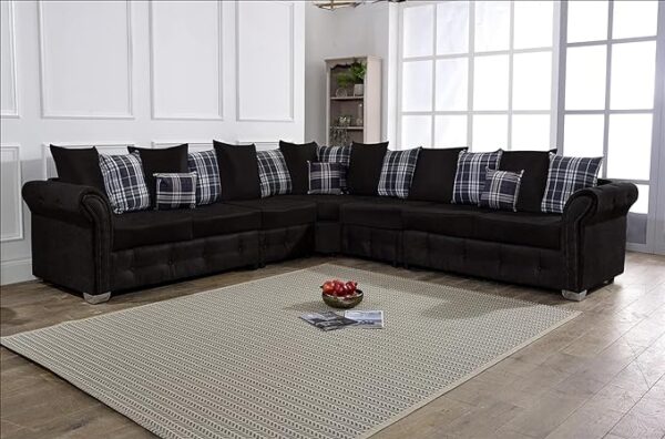 Oakland Scatter Back Faux Leather Corner Sofas