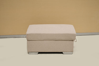 Cream Manual Recliner Leather Sofa Set