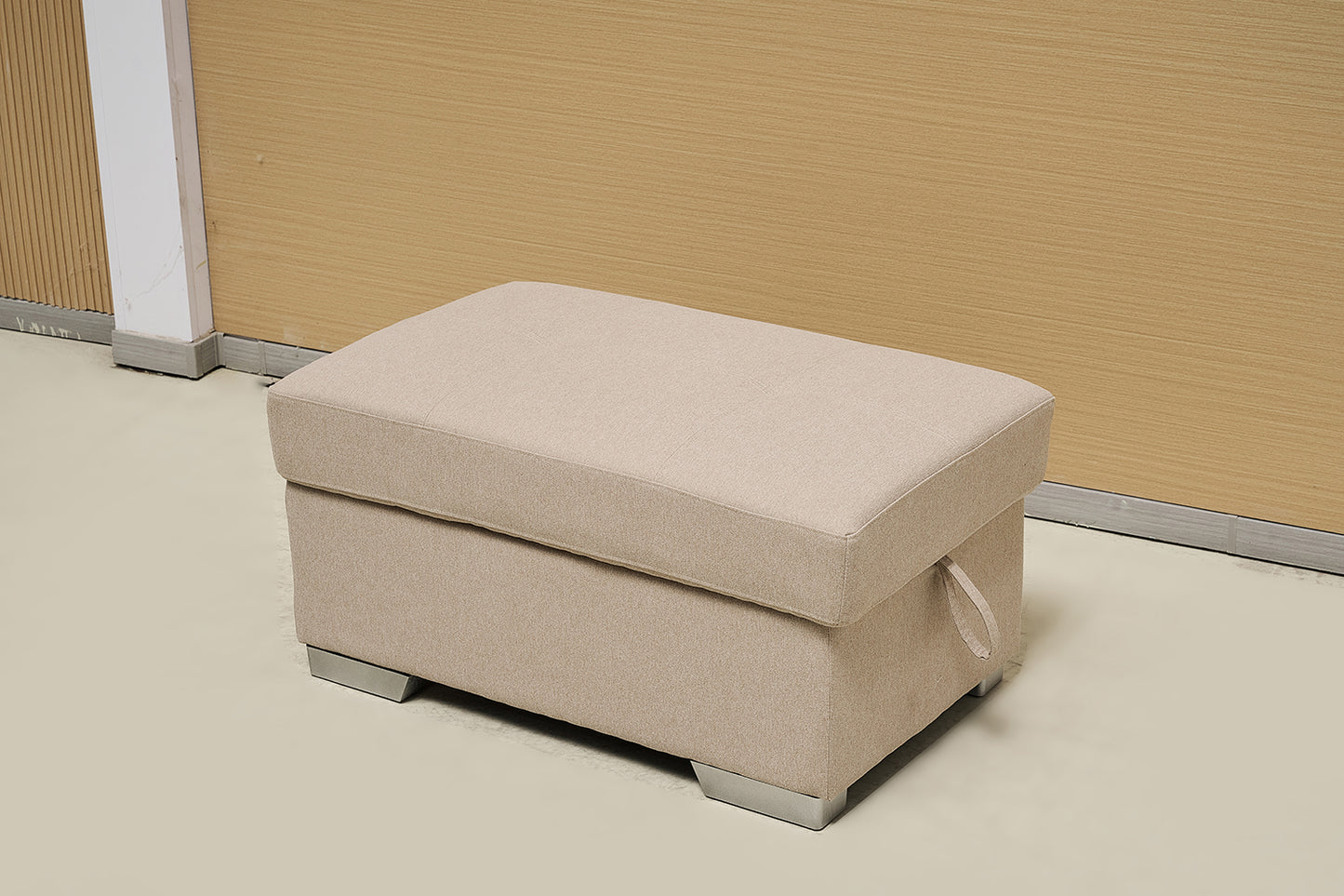 Cream Manual Recliner Leather Sofa Set