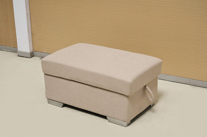 Cream Manual Recliner Leather Sofa Set