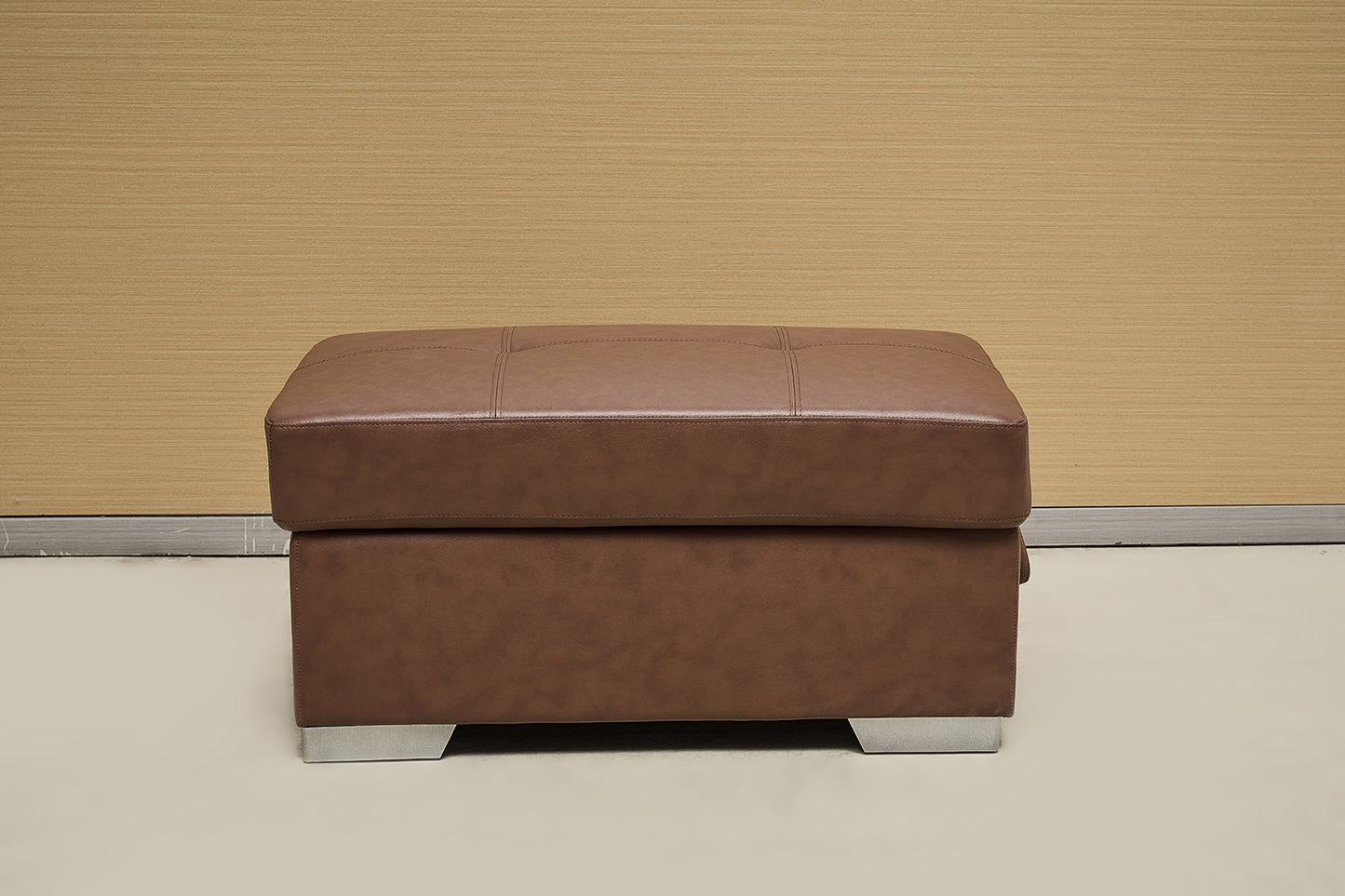 Brown Manual Recliner Leather Sofa Set